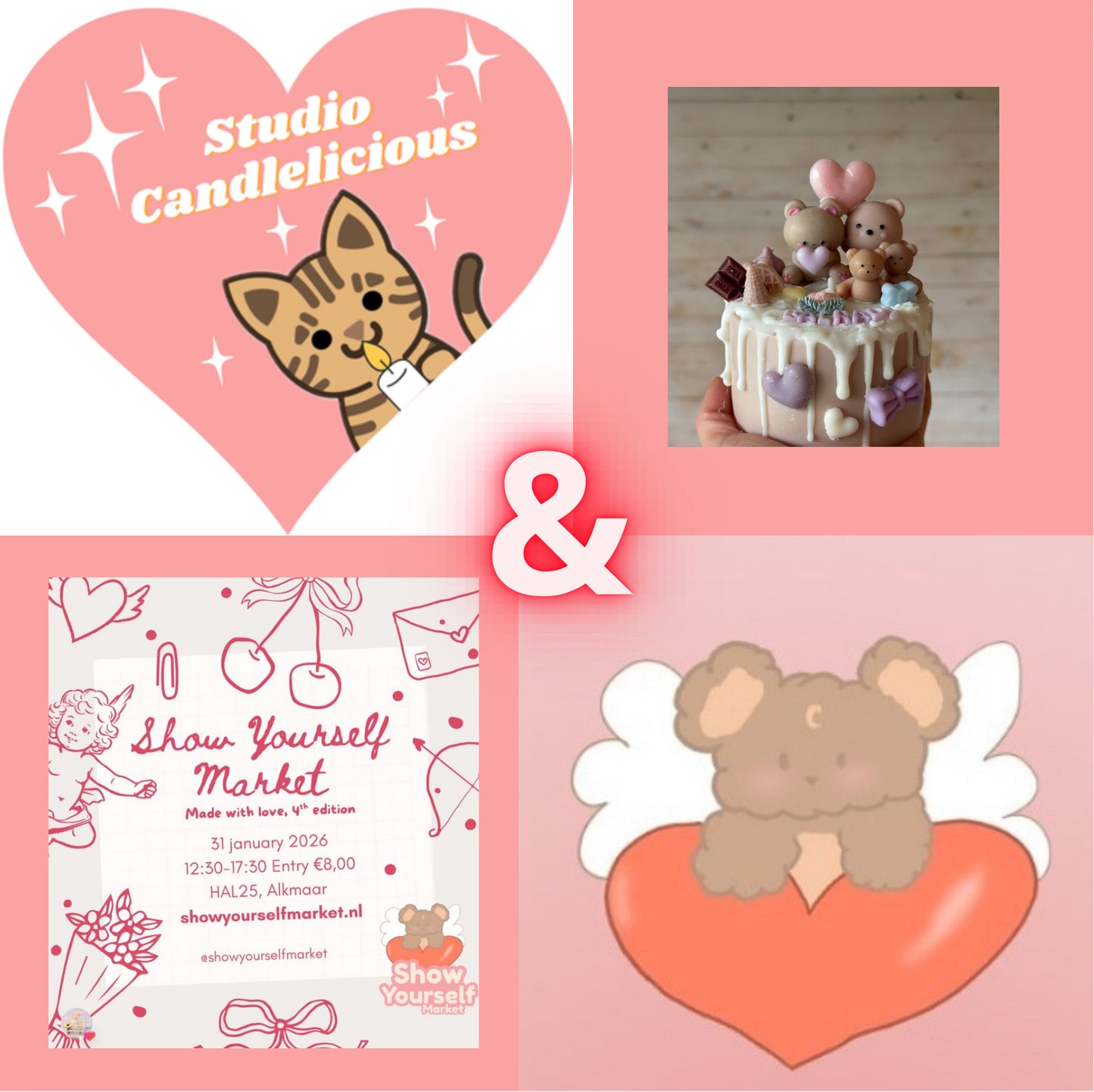 Cake candle workshop at the Show yourself market 💗