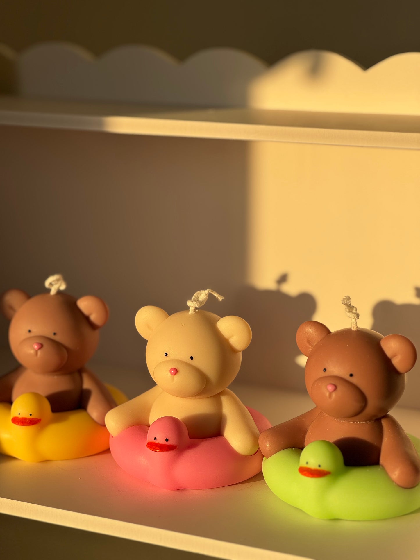 Swimming Teddy candle