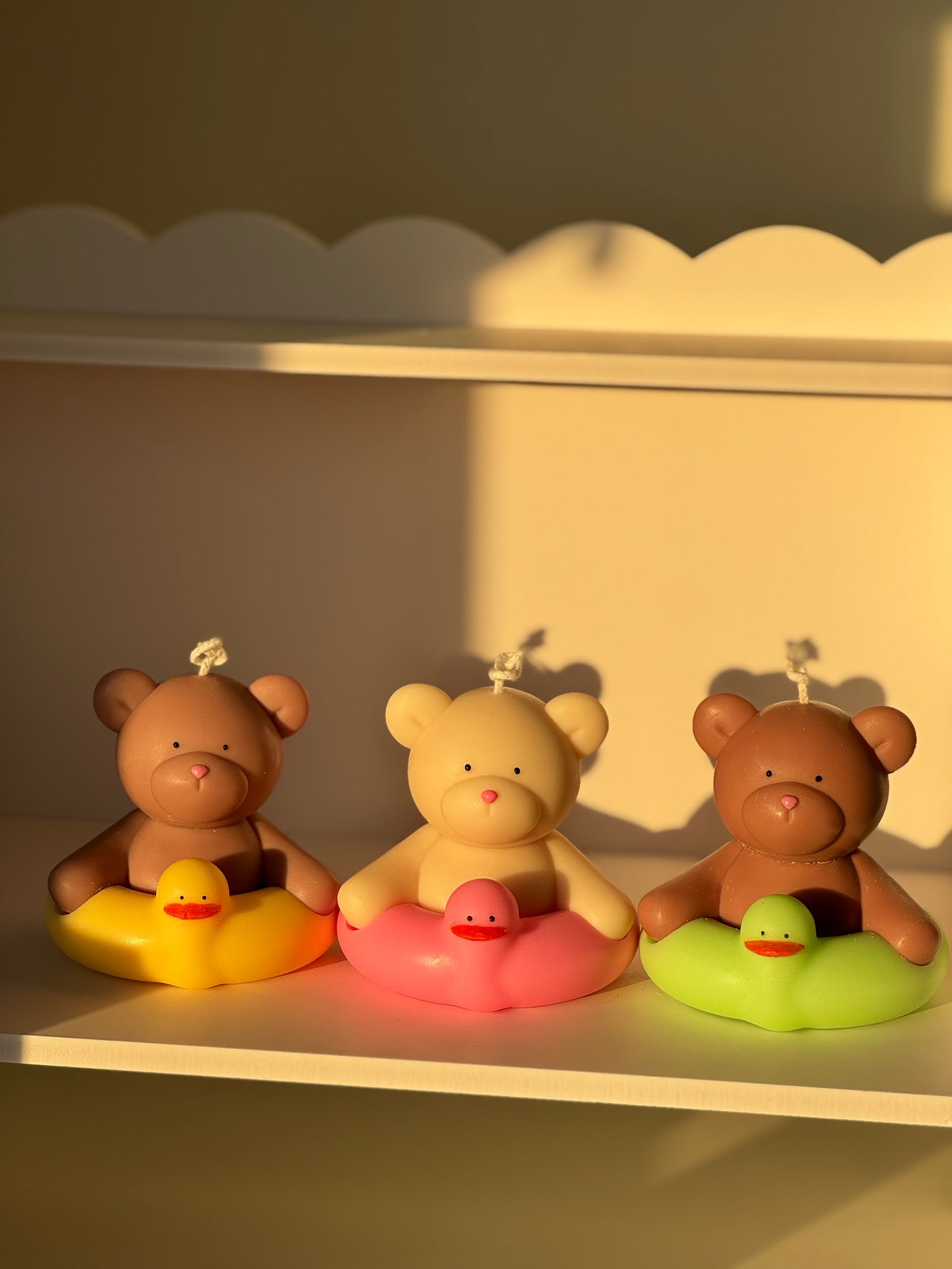 Swimming Teddy candle