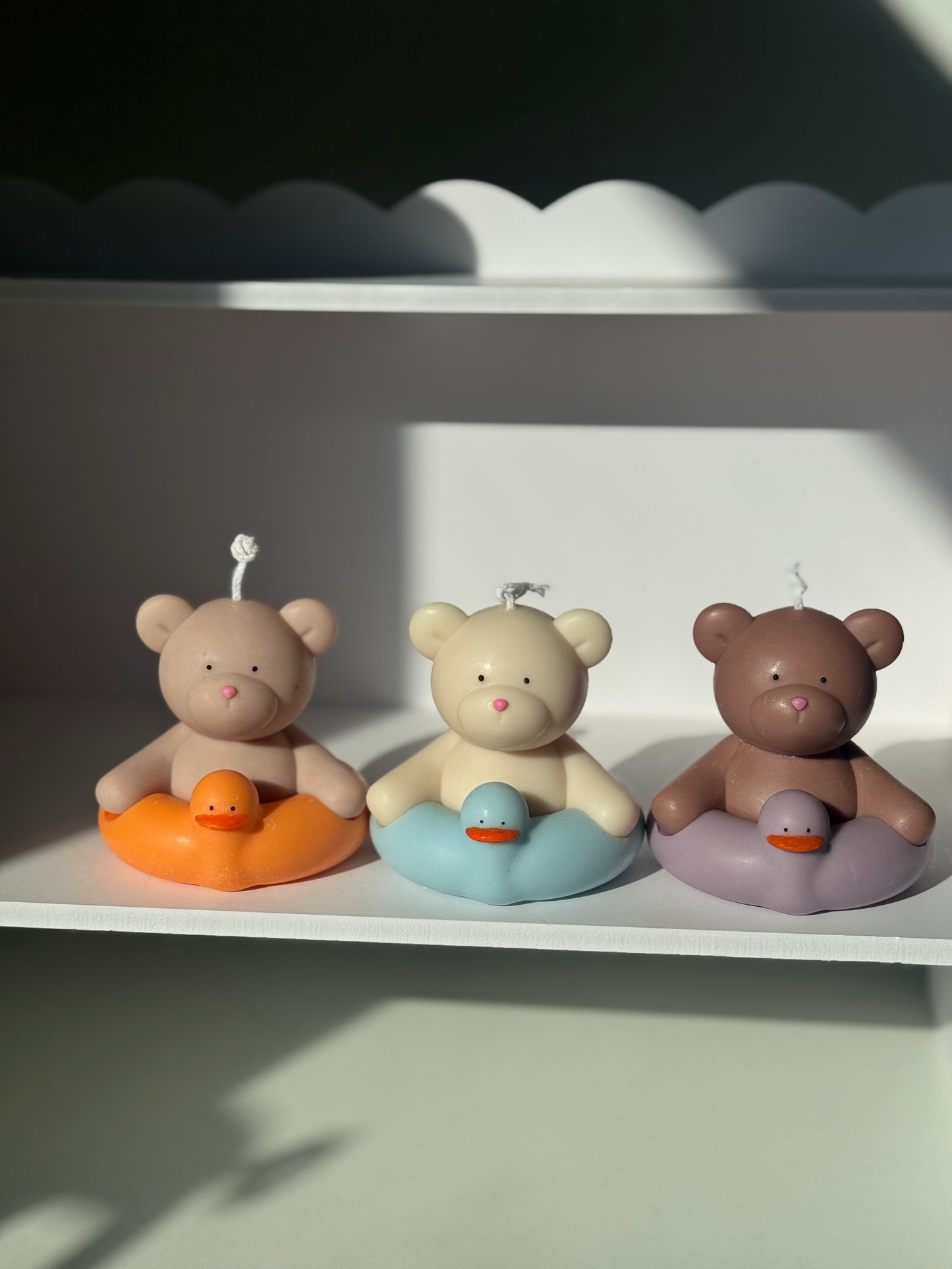 Swimming Teddy candle