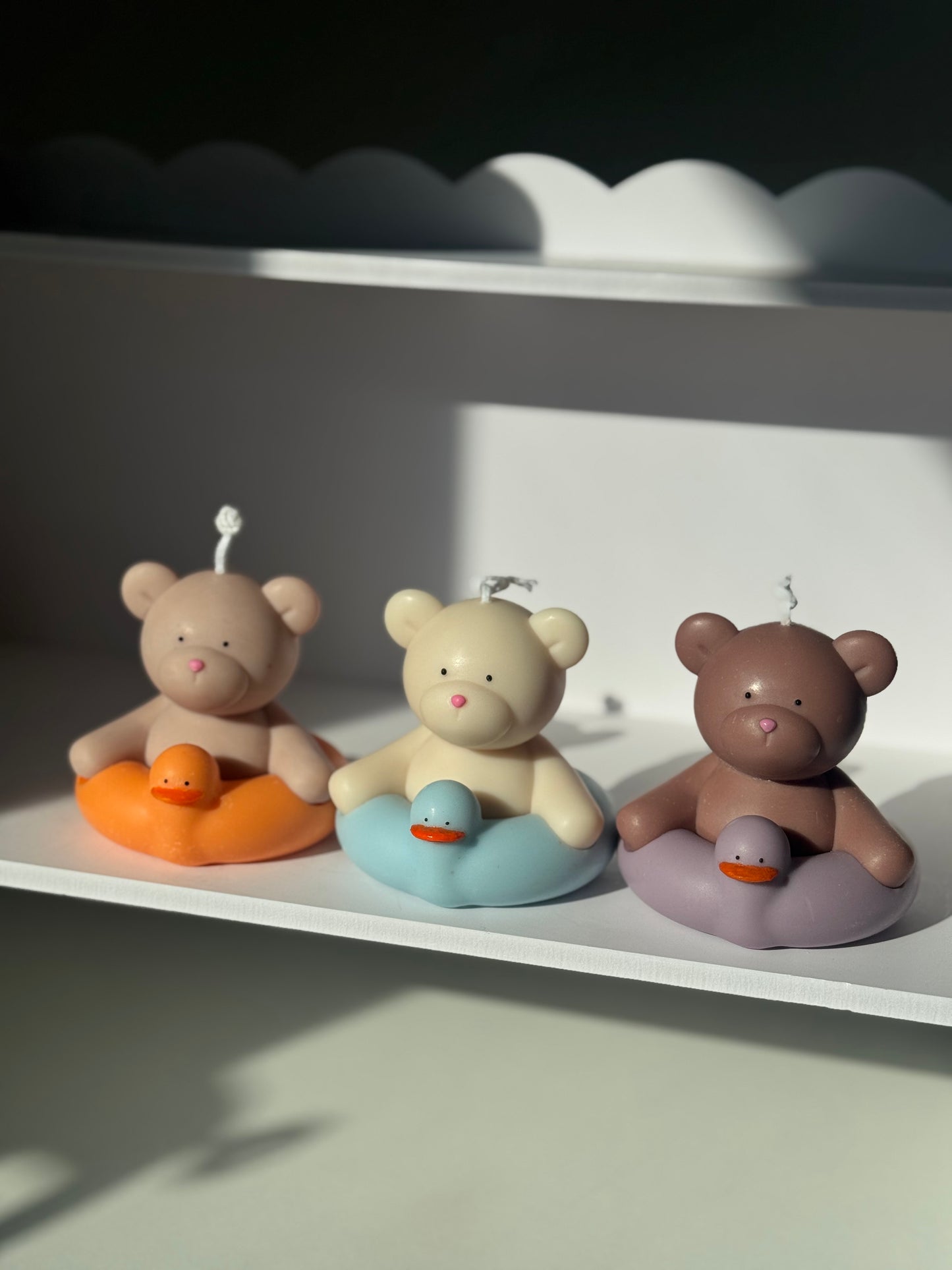 Swimming Teddy candle